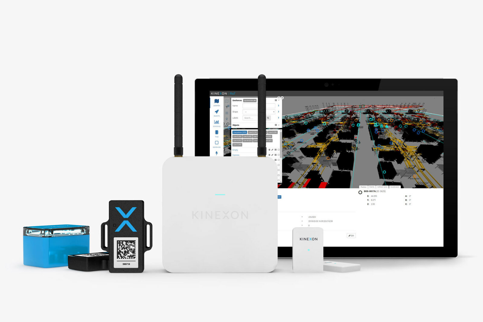 Kinexon RTLS Produktportfolio