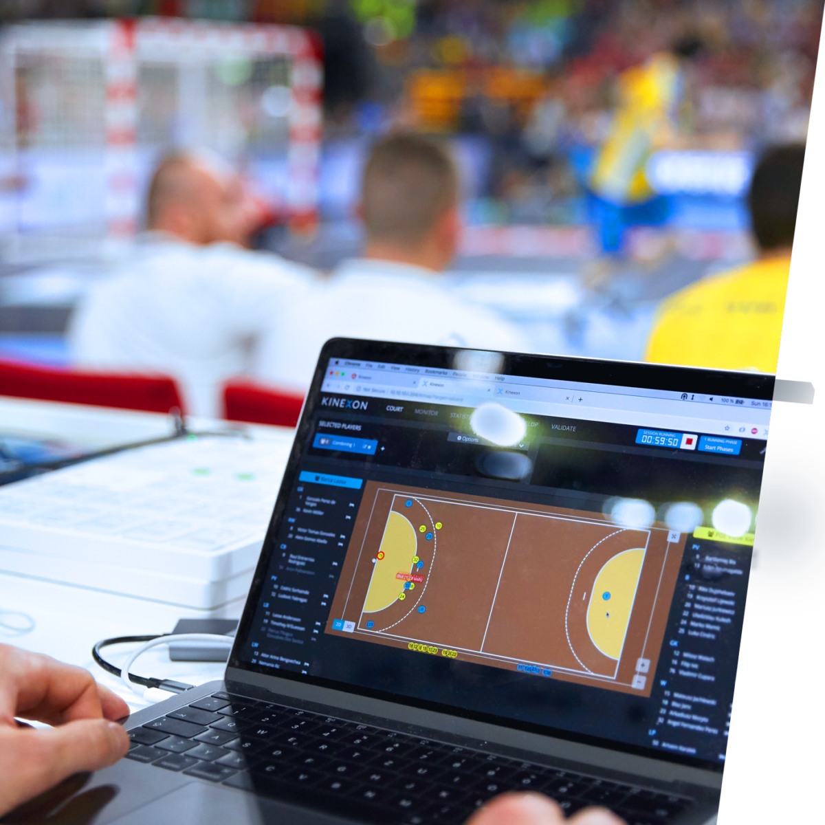 handball live performance data on desktop