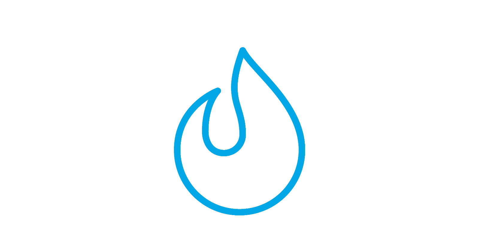 Blaues Feuer Symbol