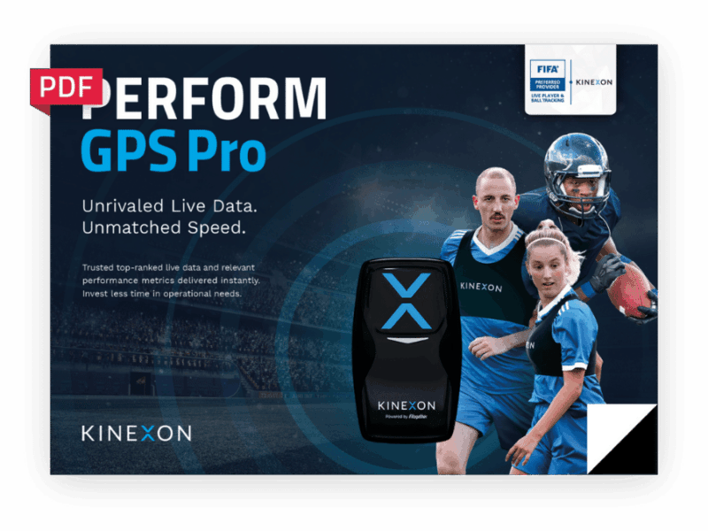 Football analytics and analytics in many other outdoor sports are tracked by a GPS player tracking system like KINEXON's GPS Pro.