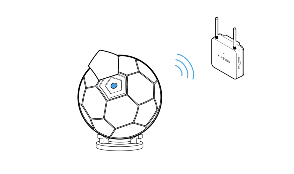 A ball tracking sensor emits signals to an anchor and the information is relayed to a dashboard for an analyst, referee, or fan to consume.