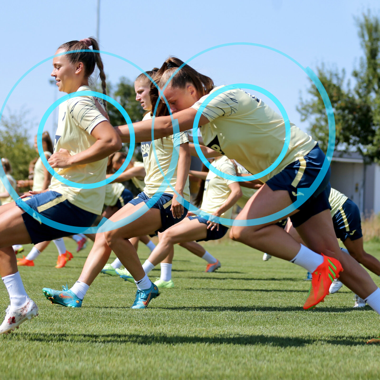 Women's football is one of the many sports using technology to develop sports performance training regimens for women.