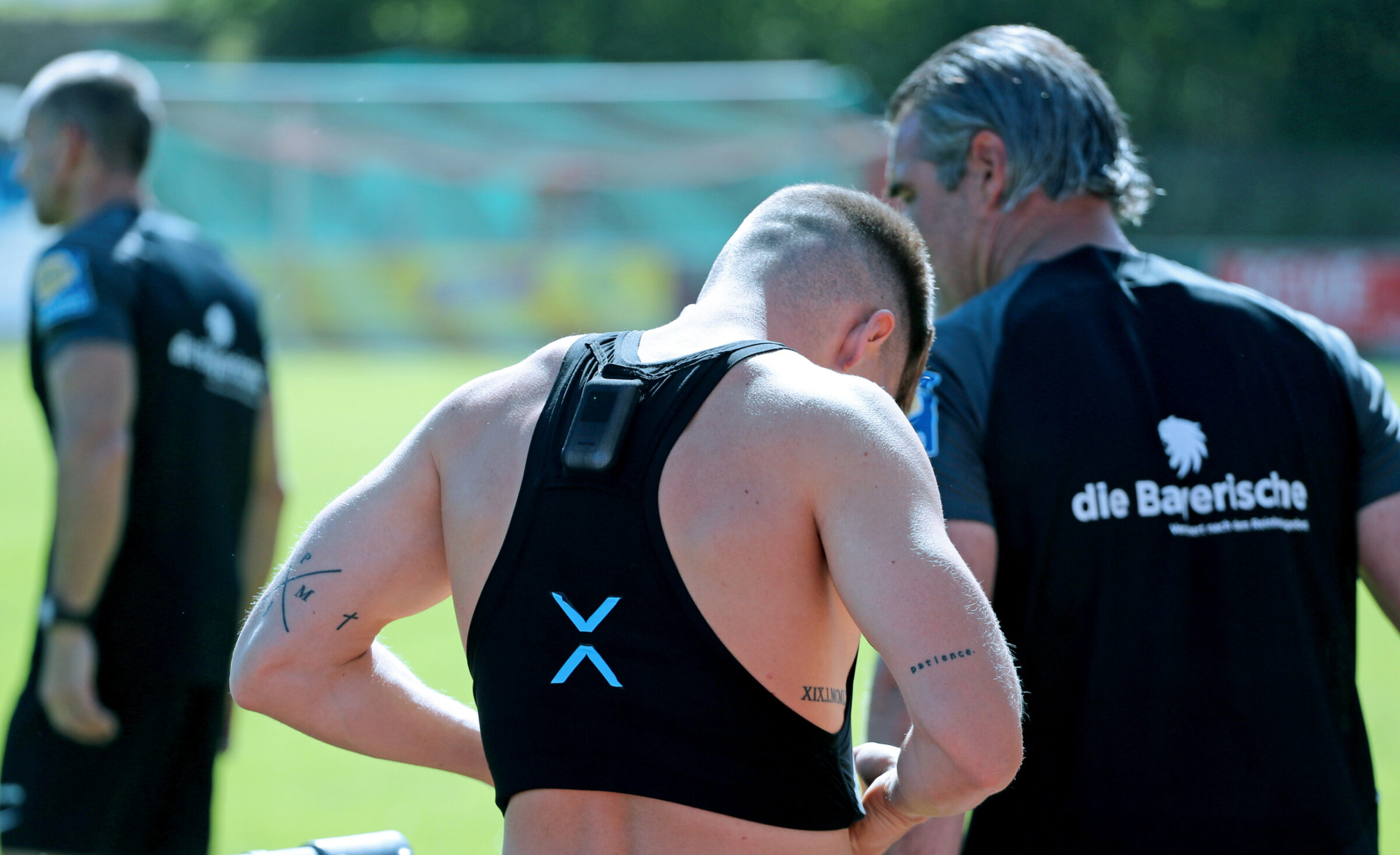 A soccer training vest captures information coaches and trainers can use at practice and during games.