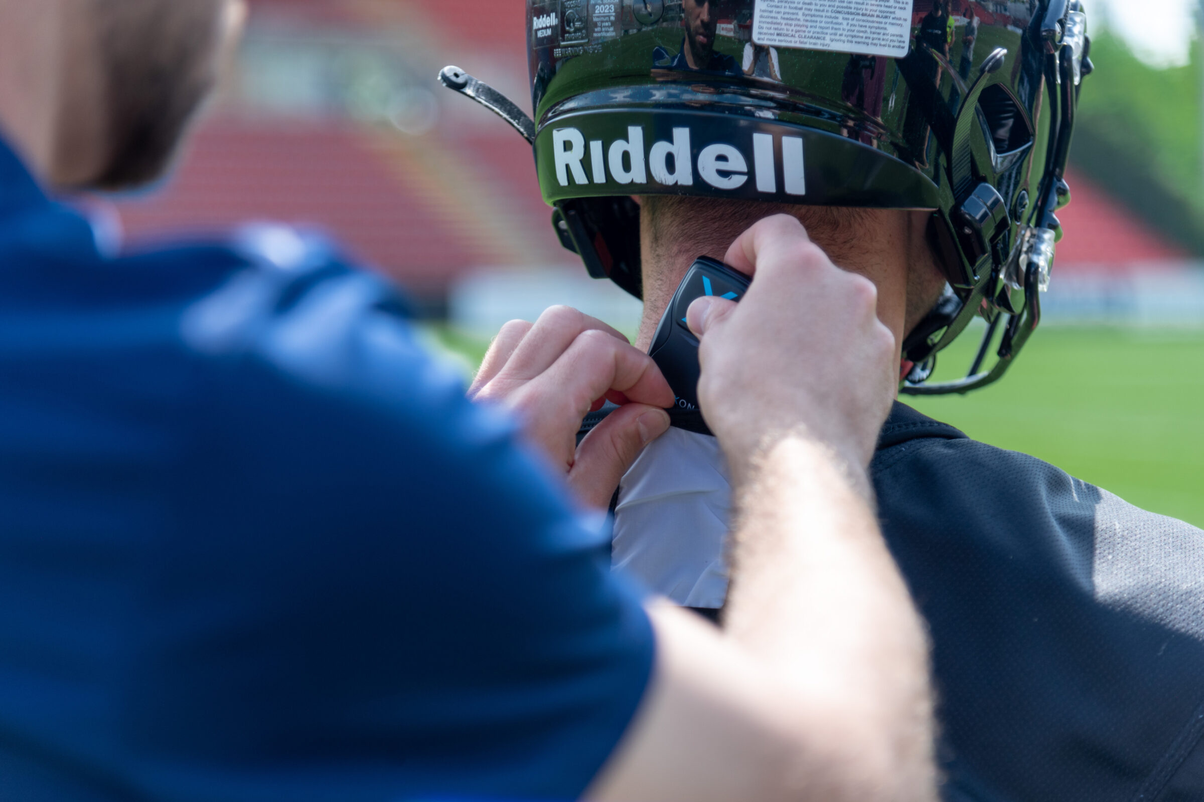 American football players are now being equipped with player trackers that provide coaches and sports data analysts with vital information that helps prevent injuries in football.