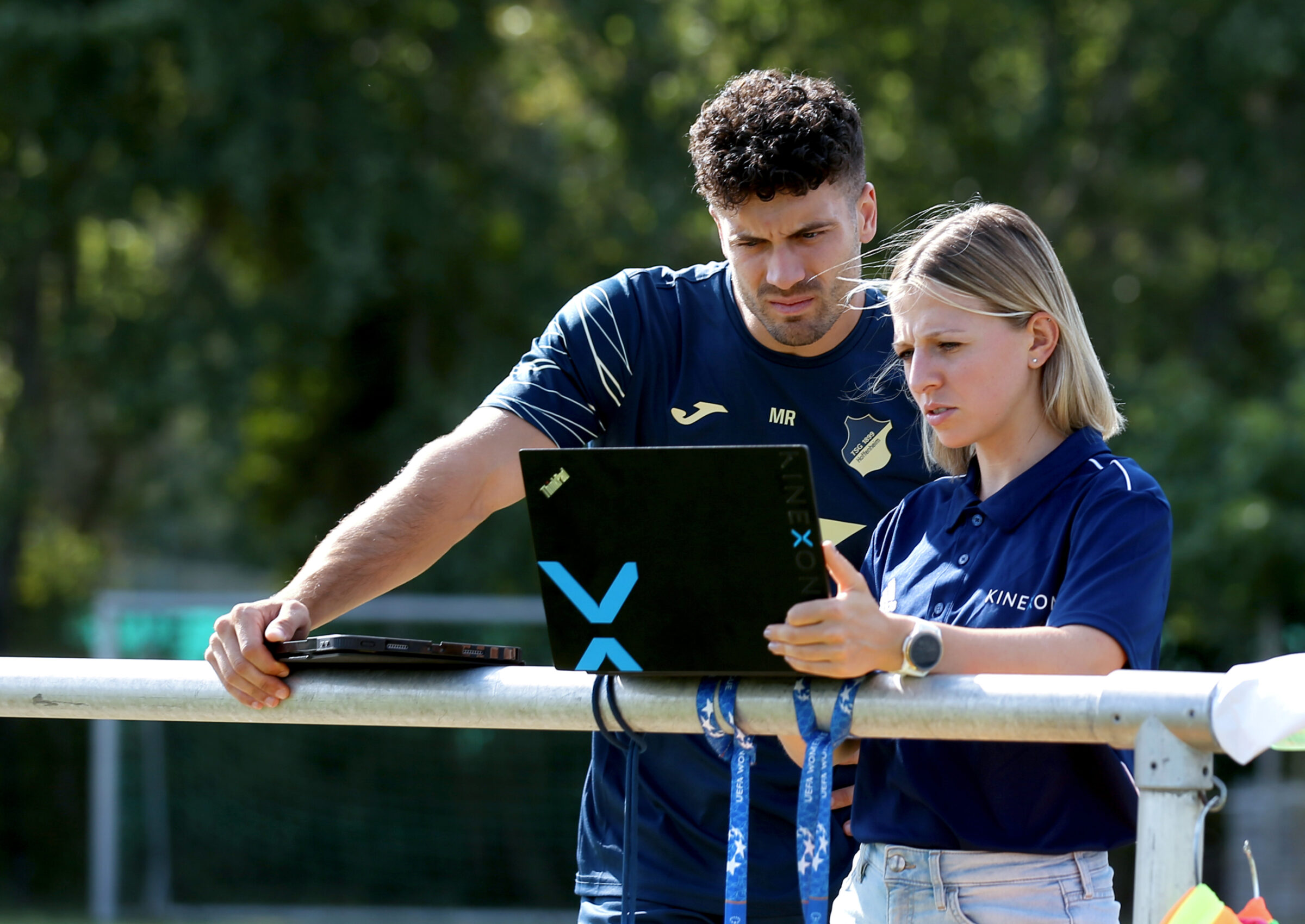 Sports scientists review data that is collected by player tracking devices at practices and games to develop women-specific training plans.